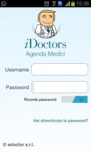 Nuova app agenda medici login